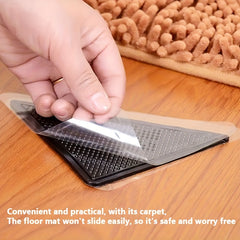 8pcs Triangular Rug Pad Grippers Non Slip Reusable Carpet Plugs