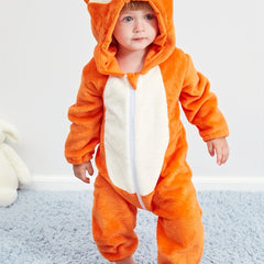 Baby Animal Onesies Hooded Zipper Homewear Halloween Pajamas