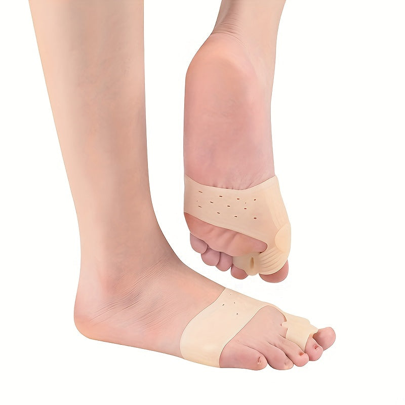 2Pairs Gel Insoles Toe Separator Hallux Valgus Foot Protector Bunion Adjuster