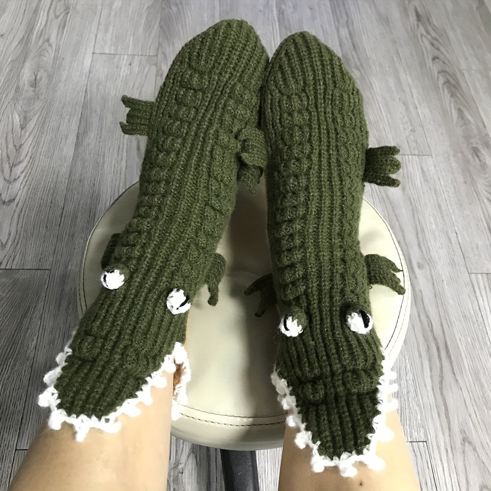 Funny Cartoon Crocodile Socks for Women