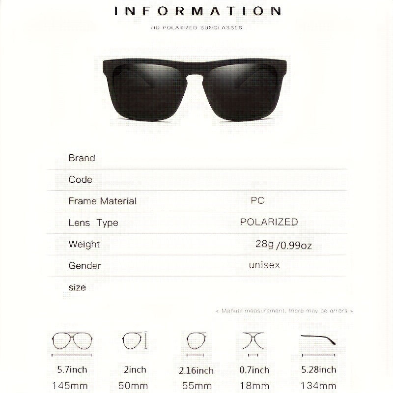 Polarized Stylish Sunglasses Mirrored Unisex UV400 Eyewear