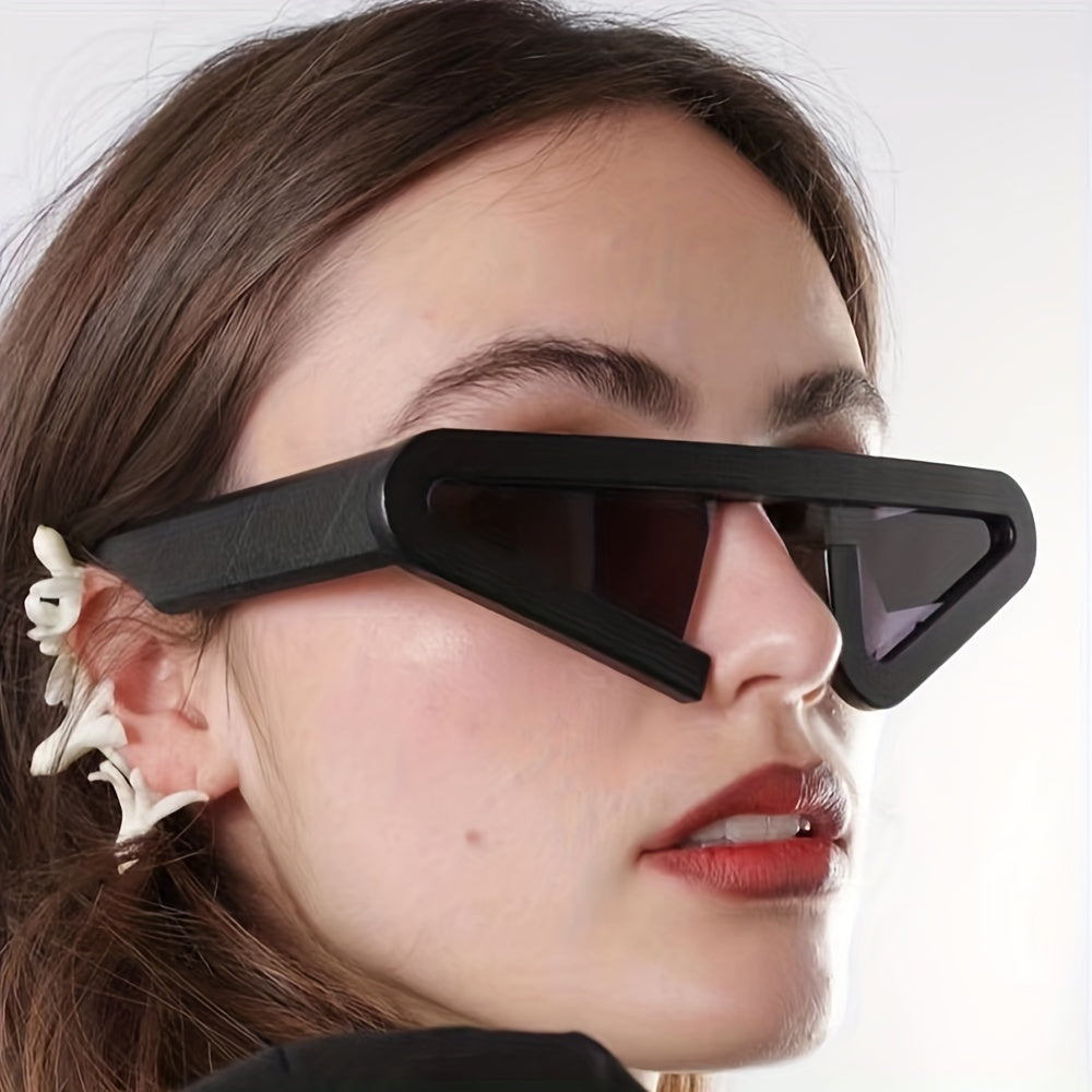 Irregular Frame Sunglasses Gradient Lens Hip Hop Style Eyewear