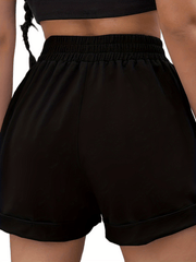 Dual Pockets Drawstring Shorts for Women