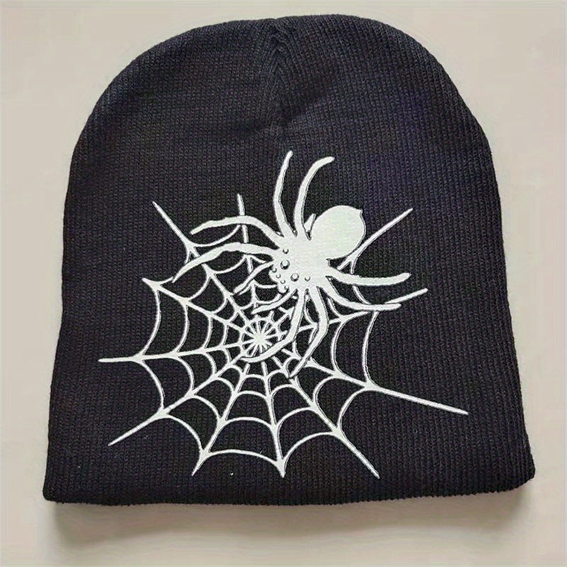 Fashionable Ear Protection Sport Knit Beanie Hat With Bone Hand Printing