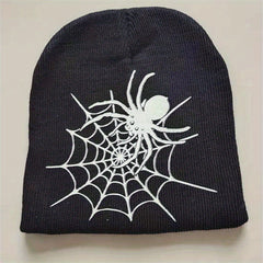 Fashionable Ear Protection Sport Knit Beanie Hat With Bone Hand Printing