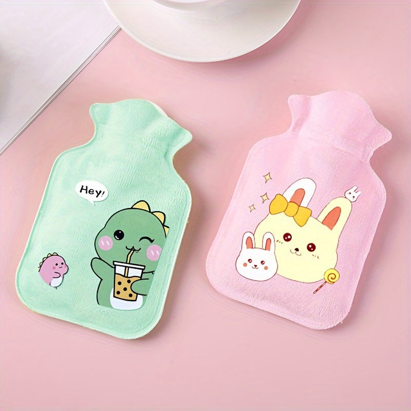 350ml Cartoon Dinosaur Rabbit Plush Warm Water Bag Hot Water Bag