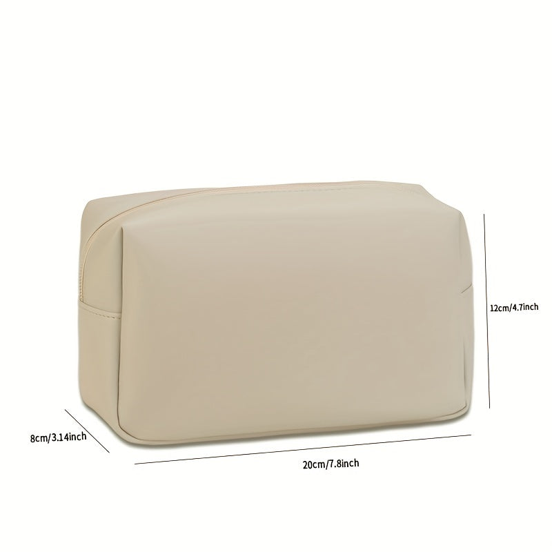 Solid Makeup Bag Toiletry Bag For Women Small Travel Makeup Pouch