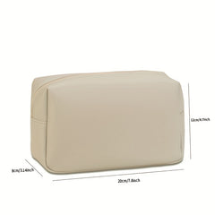 Solid Makeup Bag Toiletry Bag For Women Small Travel Makeup Pouch