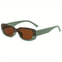 Teen Retro Leopard Print Sunglasses UV Protection for Outdoor Activities