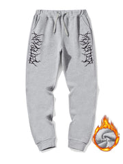 Men's Warm Jogger Sweatpants with Print