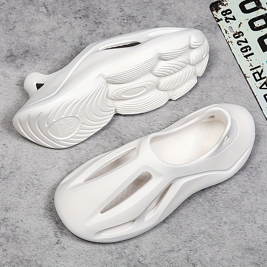 Men's Lightweight Slip On Platform Clogs - Outdoor Hollow Out Sandals