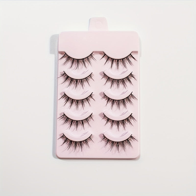 5 Pairs Spiky Manga Lashes Anime Style 13mm Cosplay Makeup Extension
