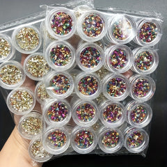 20 Metallic Crystal Chips Sprinkles for Resin Nail Art and DIY Crafts