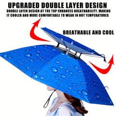 Portable UV Protection Umbrella Hat for Outdoor Fishing