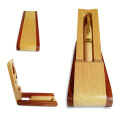 Wooden Gel Pen Gift Set in Rollerball Pen Holder Box with Refills