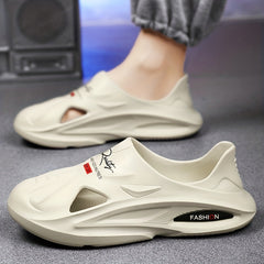 Men's Breathable Slip On Cut Out Sandals Quick Dry Casual Outdoor Walking Shoes