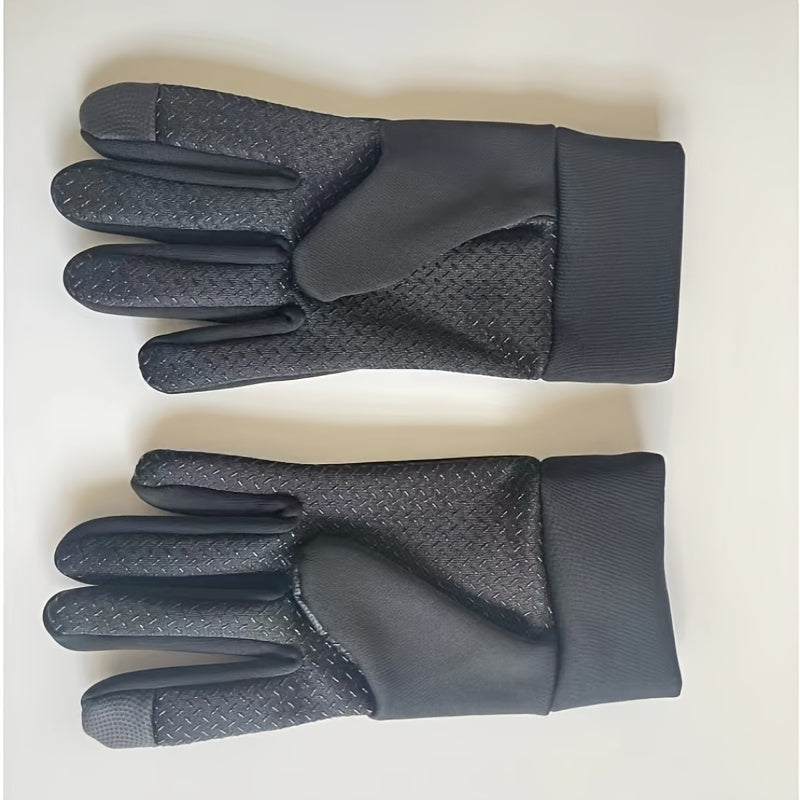 Winter Warm Gloves With Velvet Unisex Outdoor Gloves For Fishing Cycling