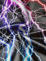 Lightning 3D Print Boy's Short Sleeve T shirt Breathable Round Neck Top