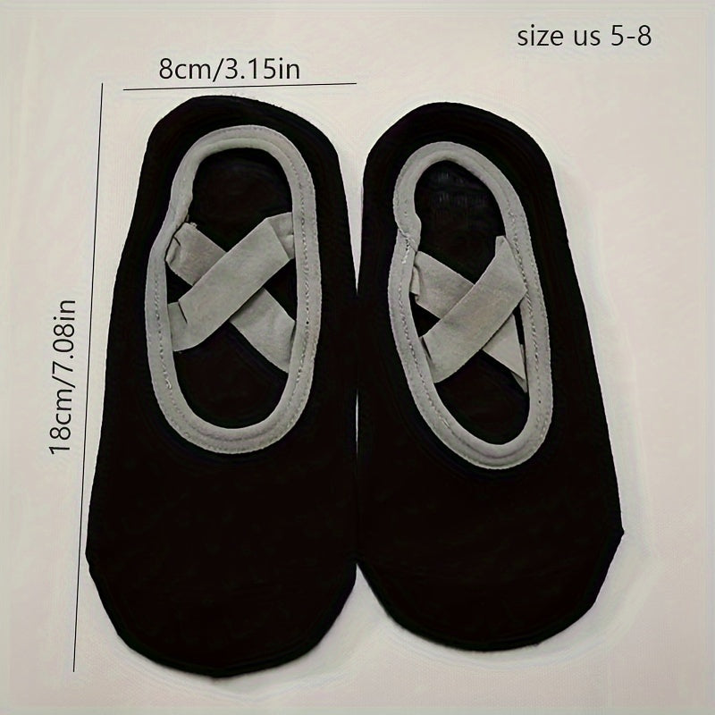 Women's Cross Strap Non Slip Yoga Socks with Extra Grips