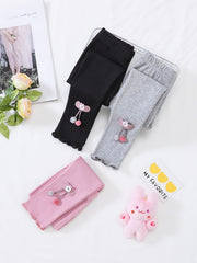 Girls Cartoon Rabbit Stretch Leggings Footless Tights