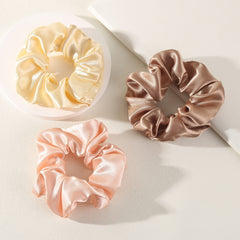 10pcs Silk Satin Solid Hair Ties Oversize Scrunchies Colorful Scrunchies