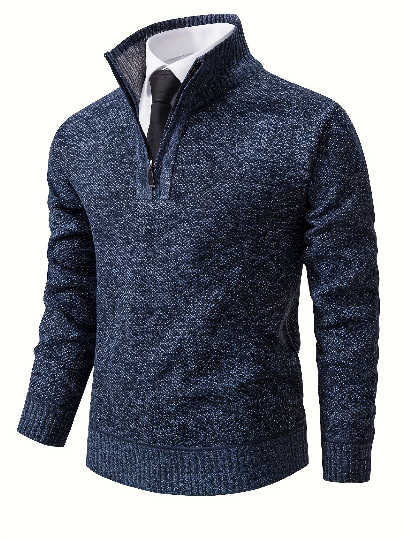 Men's High Neck Fleece Pullover Sweater