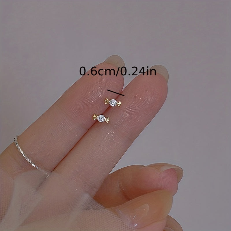 Rhinestone Candy Stud Earrings