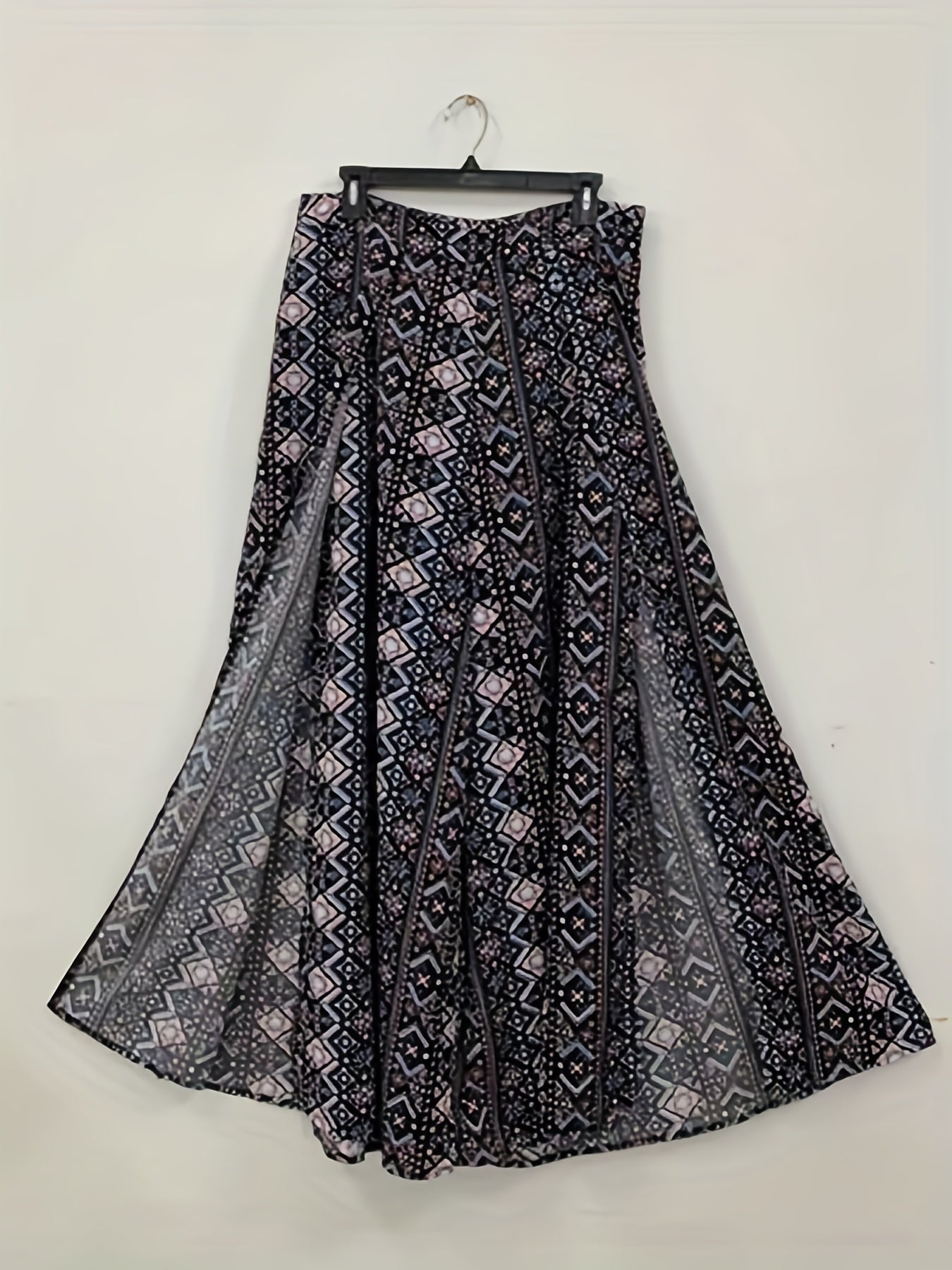 Boho Ethnic Print High Waist Skort for Women