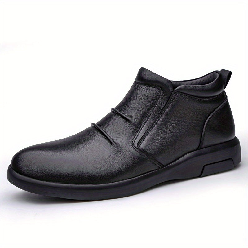 Men's Pointed Toe Oxford Boots Zipper Dress Shoes Formal High Top
