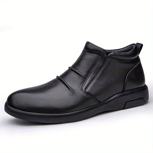 Men's Pointed Toe Oxford Boots Zipper Dress Shoes Formal High Top