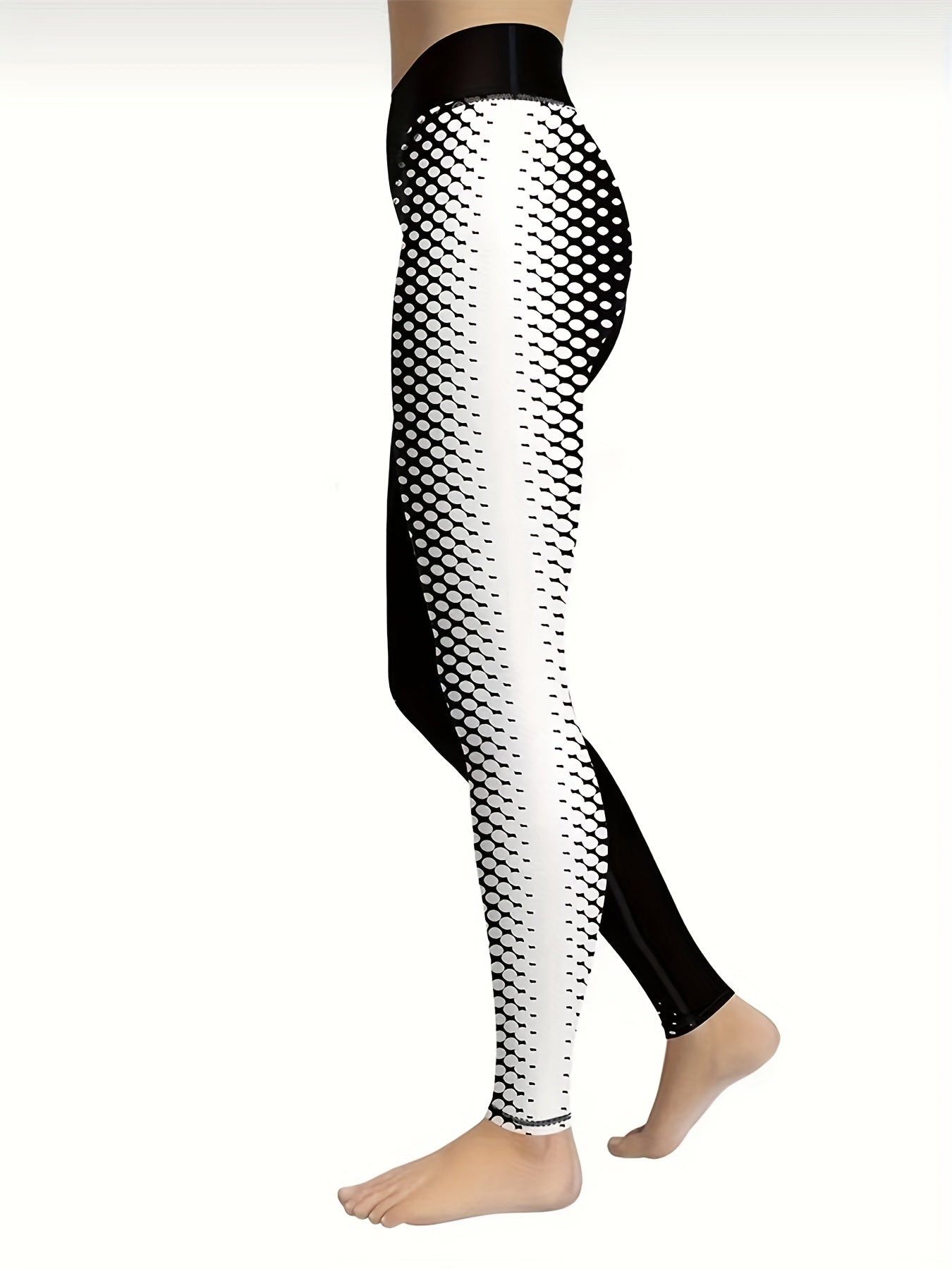 Print High Waist Sports Leggings for Yoga Fitness