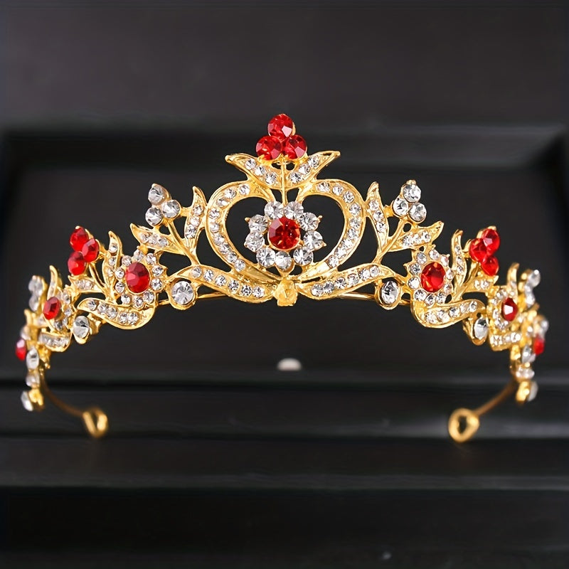 Girls Rhinestone Princess Crown Hair Accessories for Party