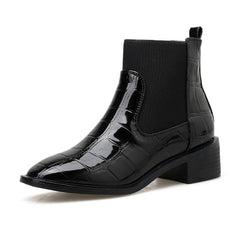 Women's Block Heel Chelsea Boots Slip On Ankle Boots