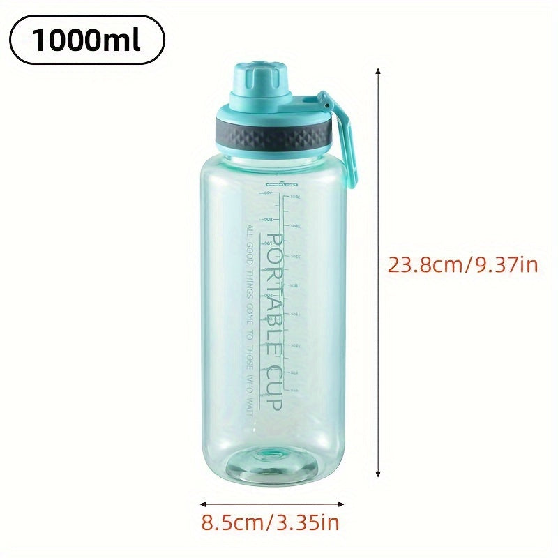 1000ml Large Capacity Plastic Water Bottle for Outdoor Sports Fitness Travel