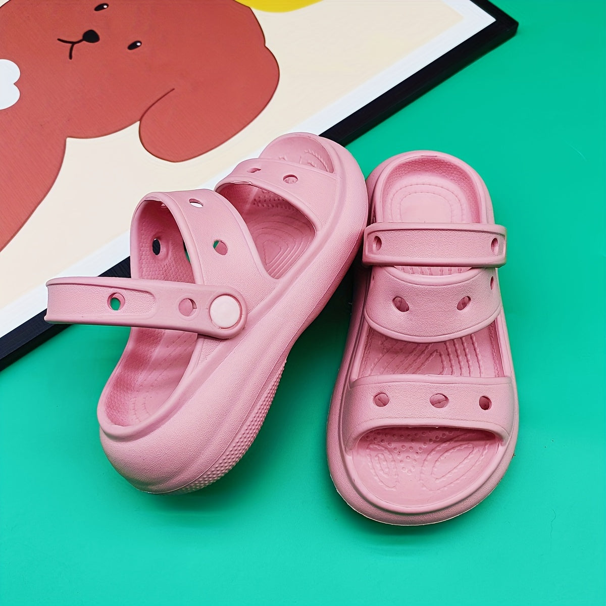 Breathable Open Toe Sandals for Girls Lightweight Comfortable Anti Slip Sandals