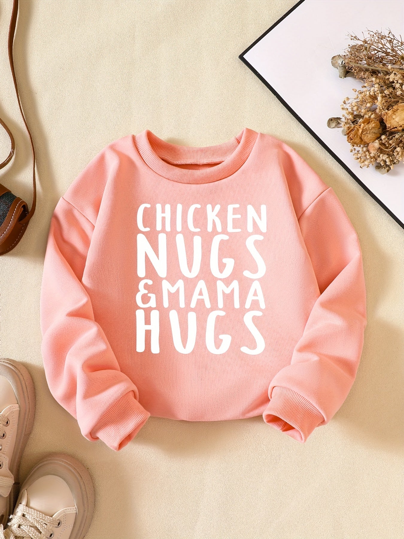 Girls' Chicken Nugs Mama Hug Sweatshirt