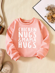 Girls' Chicken Nugs Mama Hug Sweatshirt