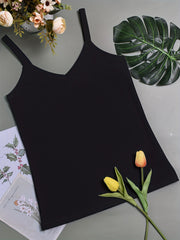 Solid Cami Sleep Tops Casual & Comfy V Neck Top Women's Sleepwear