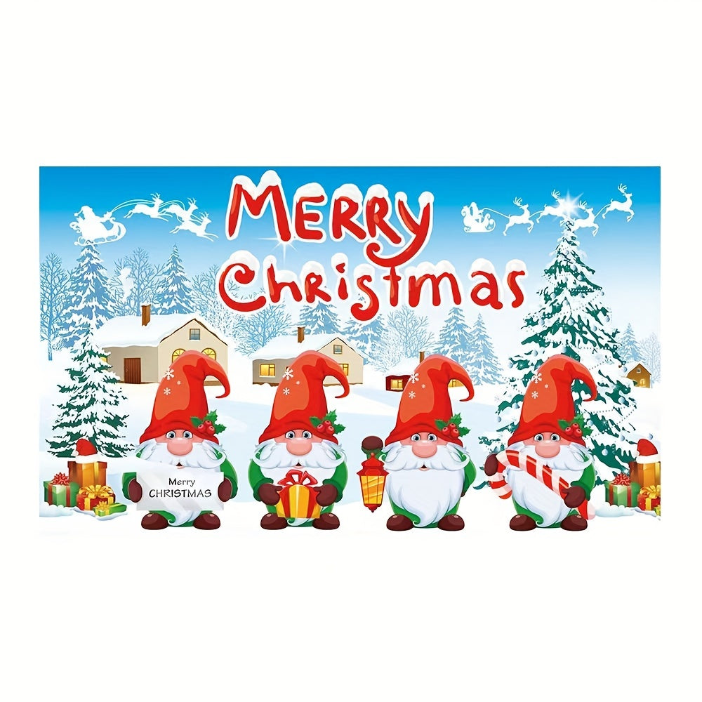 Christmas Santa Claus Driving Decorative Banner Background