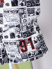 Boys Letter Print Vest & Sports Shorts LA Basketball Suit