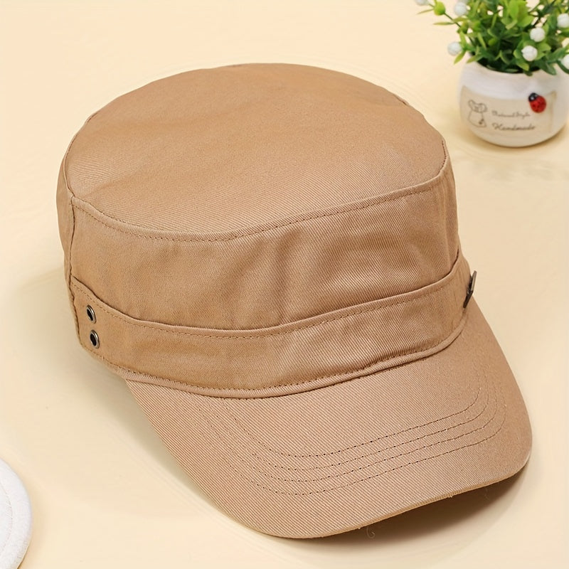 Solid Cotton Newsboy Hat Lightweight Flat Cap