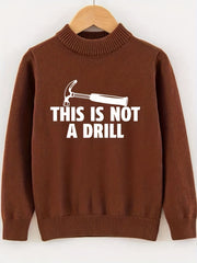 Men's Knitted Crew Neck Pullover Sweater for Fall Winter