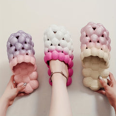 Women's Ombre Bubble Slides Slippers Non Slip Outdoor Sports Slides