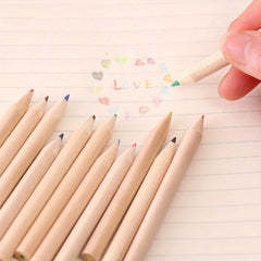 Bear Pencils Creative Stationery 8 Colored Pencils Long with Cover And Sharpener