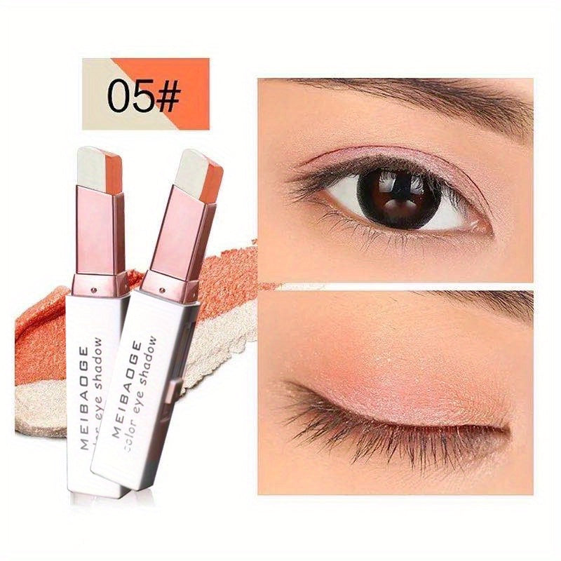 Gradient Shimmer Eyeshadow Stick Waterproof Double Colour Eye Shadow Makeup Pen