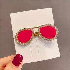 Mini Sunglasses Hairpin Metal Edge Hair Clip Hair Accessories