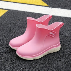 Short Tube Thick Bottom Anti skid Women's Rain Shoes
