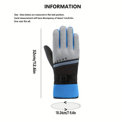 Thickened Sports Gloves Windproof Reflective Cycling Skiing Winter Warm Gloves