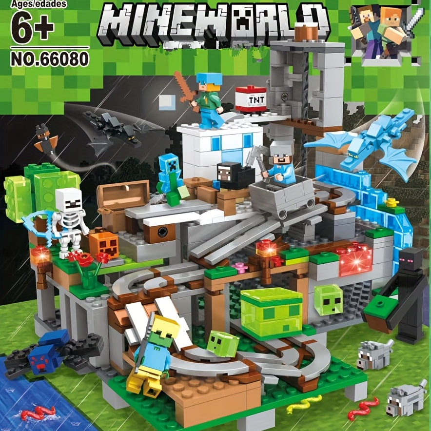 4 in 1 Mine Block Set - Build Your Own Scenes & Perfect Gift