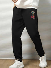 Men's Graphic Print Jogger Pants Stylish Sweatpants